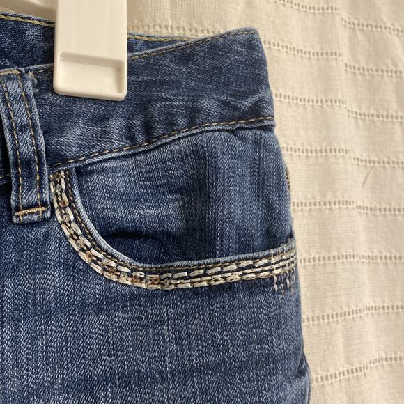 Maurices Blue Jean Embellished Embroidered Women's Size 5/6 Skinny Y2K - Picture 5 of 6